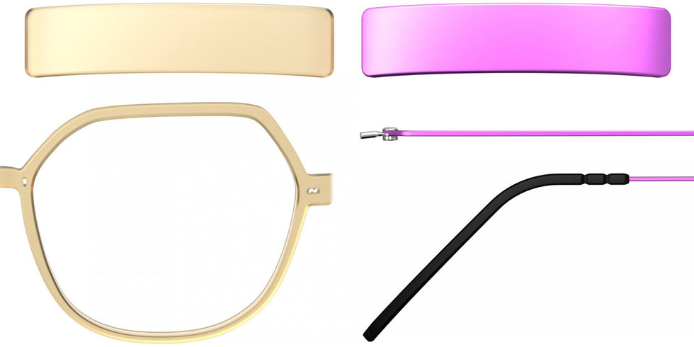 Blackfin® VITRA F7-D2 Eyeglasses BLF VITRA F7-D2 OP 19371800 53 - Matte Honey Gold/Oxide Purple