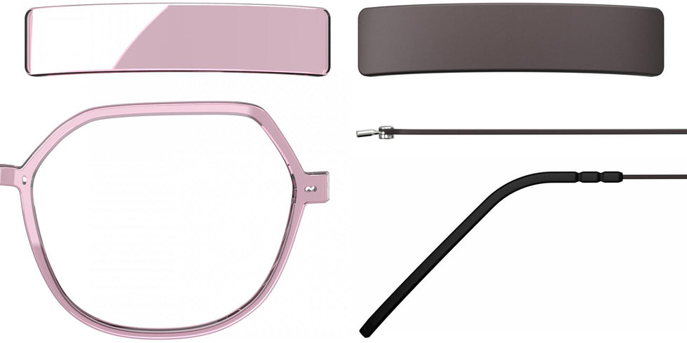 Blackfin® VITRA F7-D2 Eyeglasses BLF VITRA F7-D2 OP 19401796 53 - Shiny Prism Pink/Chestnut Brown