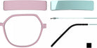 Blackfin® VITRA F7-D2 Eyeglasses BLF VITRA F7-D2 OP 19411798 53 - Matte Prism Pink/Shiny Oxide Azure