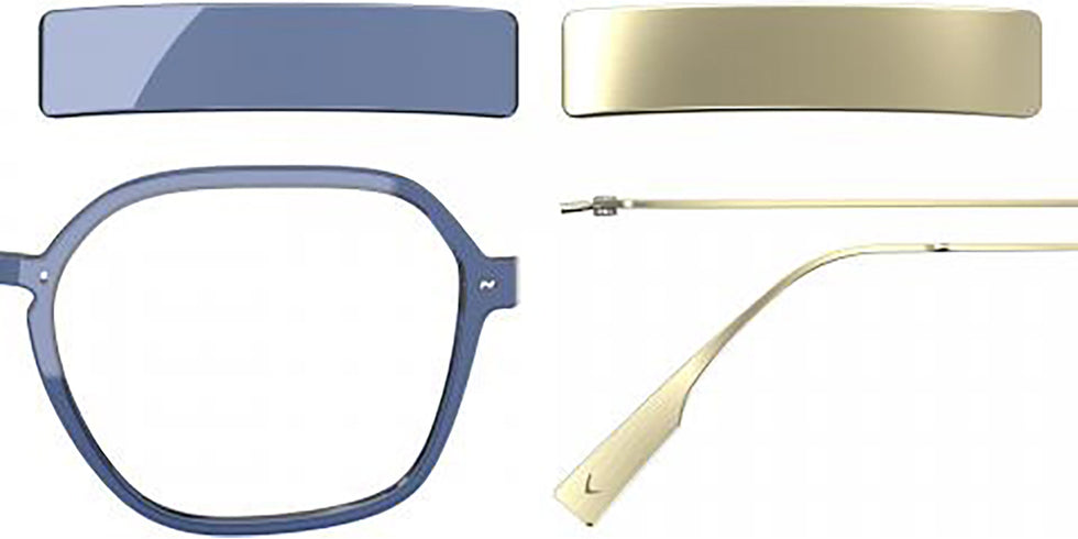 Blackfin® VITRA F8-D1 Eyeglasses BLF VITRA F8-D1 OP 19261777 50 - Shiny Classic Blue/Brushed Light Gold