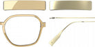 Blackfin® VITRA F8-D1 Eyeglasses BLF VITRA F8-D1 OP 19361777 50 - Shiny Honey Gold/Brushed Light Gold