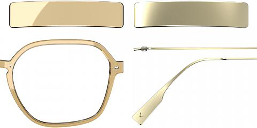Blackfin® VITRA F8-D1 Eyeglasses BLF VITRA F8-D1 OP 19361777 50 - Shiny Honey Gold/Brushed Light Gold