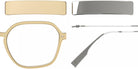 Blackfin® VITRA F8-D1 Eyeglasses BLF VITRA F8-D1 OP 19371788 50 - Matte Honey Gold/Shiny Silver
