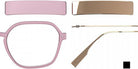 Blackfin® VITRA F8-D1 Eyeglasses BLF VITRA F8-D1 OP 19411809 50 - Matte Prism Pink/Shiny Amber Gold