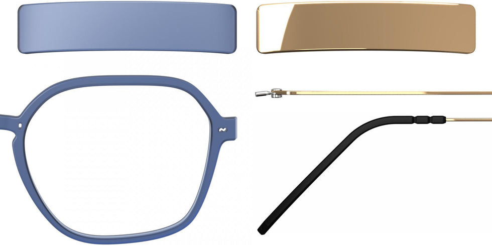 Blackfin® VITRA F8-D2 Eyeglasses BLF VITRA F8-D2 OP 19271943 50 - Matte Classic Blue/Shiny Oxide Orange