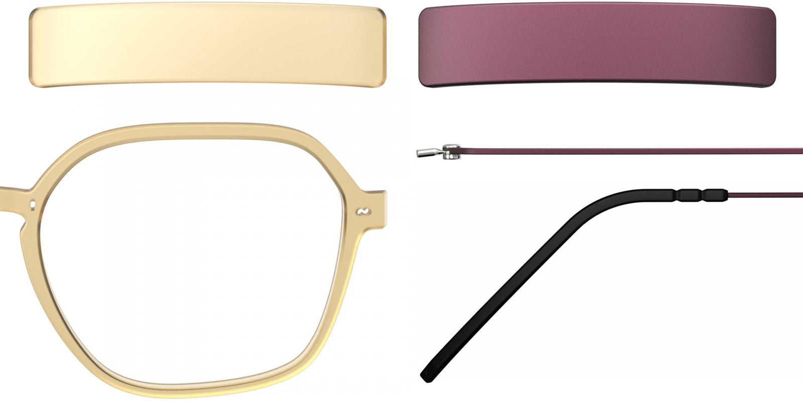 Blackfin® VITRA F8-D2 Eyeglasses BLF VITRA F8-D2 OP 19371803 50 - Matte Honey Gold/Damascus Burgundy