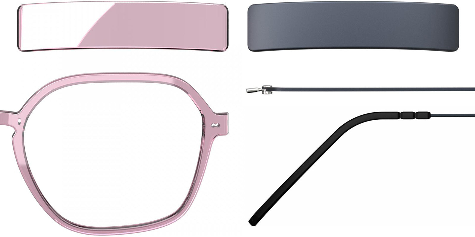 Blackfin® VITRA F8-D2 Eyeglasses BLF VITRA F8-D2 OP 19401792 50 - Shiny Prism Pink/Storm Navy Blue