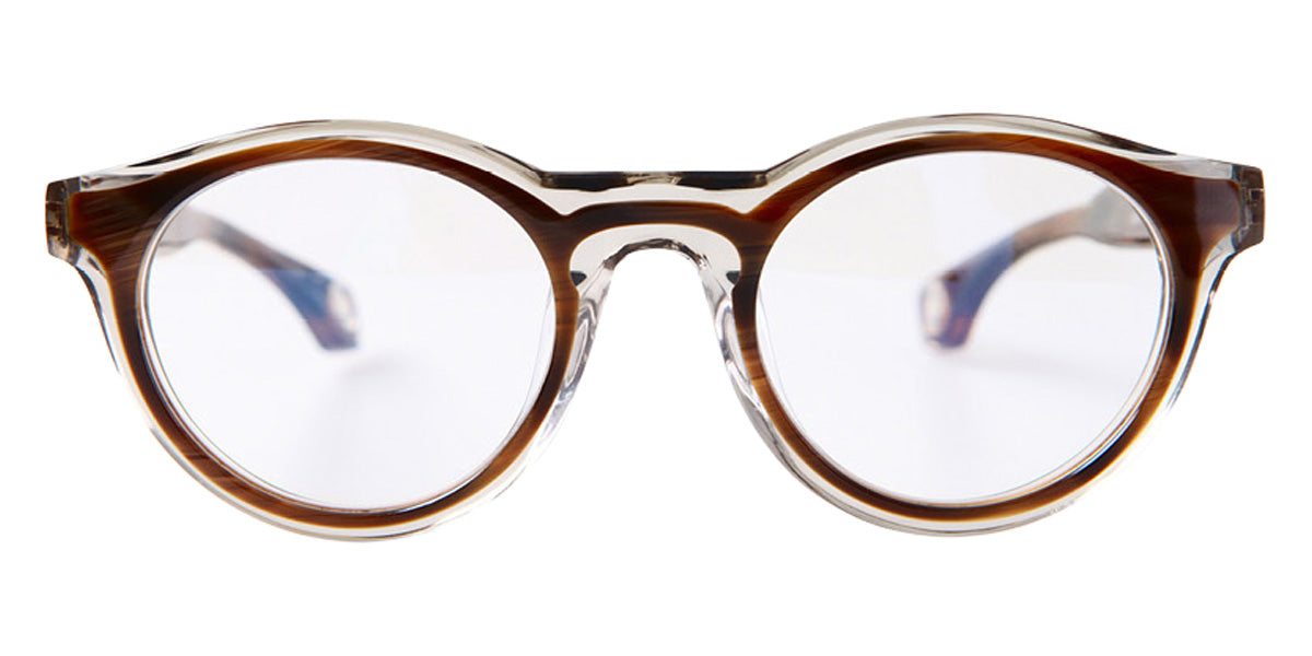 Blake Kuwahara® Corbu Eyeglasses - Brown Horn