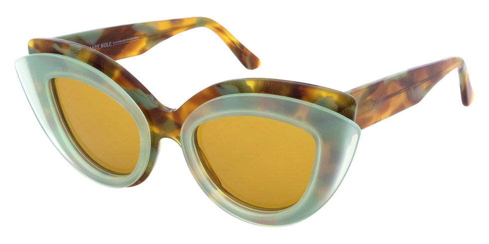 Andy Wolf® Blossom Sun ANW Blossom Sun 06 53 - Orange/Green Sunglasses