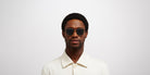 Mykita® BORGA MYK BORGA C106 Matte Taupe/Shiny Graphite / Polarized Pro Ocean Blue 49 - C106 Matte Taupe/Shiny Graphite / Polarized Pro Ocean Blue Sunglasses