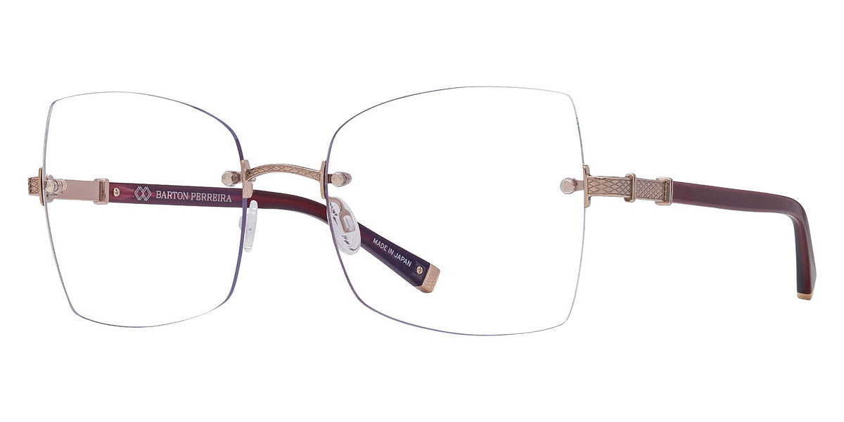 Barton Perreira® Jolene BPR OP Jolene 5504 55 - Oxblood/Rose Gold Eyeglasses