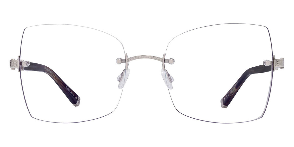 Barton Perreira® Jolene BPR OP Jolene 5505 55 - Sulcata Tortoise/Silver Eyeglasses