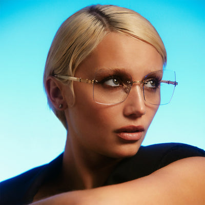 Barton Perreira® Jolene BPR OP Jolene 5503 55 - Tusk/Gold Eyeglasses