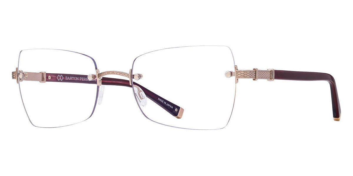 Barton Perreira® Kiki BPR OP Kiki 5304 53 - Oxblood/Rose Gold Eyeglasses