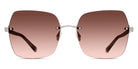 Barton Perreira® Angie BPR SU Angie 6105 61 - Sulcata Tortoise/Silver / Whiskey Gradient AR Sunglasses