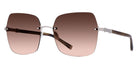 Barton Perreira® Angie BPR SU Angie 6105 61 - Sulcata Tortoise/Silver / Whiskey Gradient AR Sunglasses