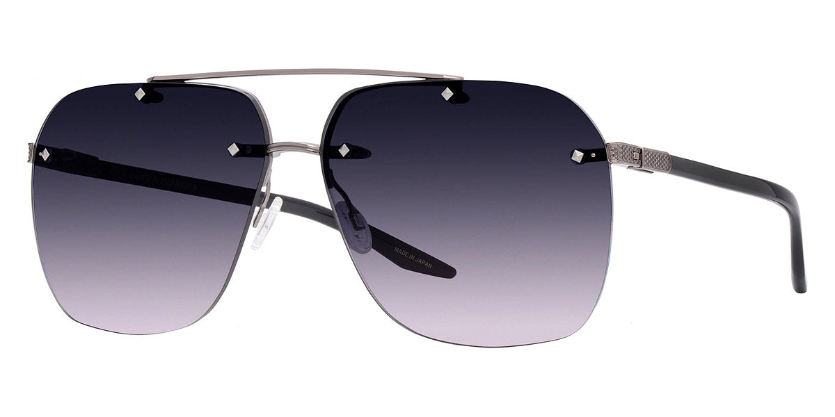 Barton Perreira® Daniel BPR SU Daniel 6501 64 - Gun Metal/Black / Arctic Gray Gradient AR Sunglasses