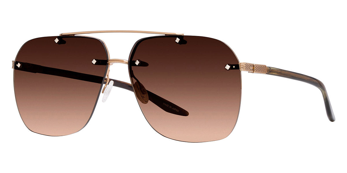 Barton Perreira® Daniel BPR SU Daniel 6502 64 - Gold/Sulcata Tortoise / Whiskey Gradient AR Sunglasses