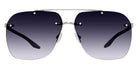Barton Perreira® Daniel BPR SU Daniel 6506 64 - Silver/Matte Midnight / Graphite Blue Gradient AR Sunglasses