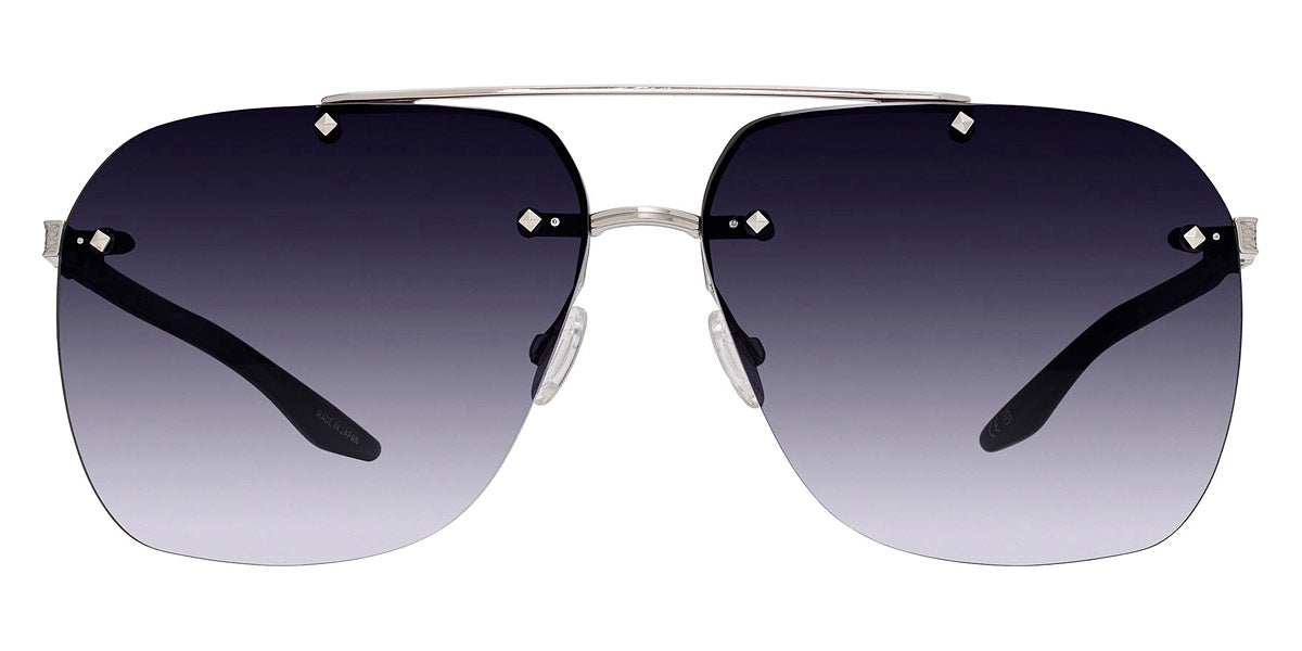 Barton Perreira® Daniel BPR SU Daniel 6506 64 - Silver/Matte Midnight / Graphite Blue Gradient AR Sunglasses