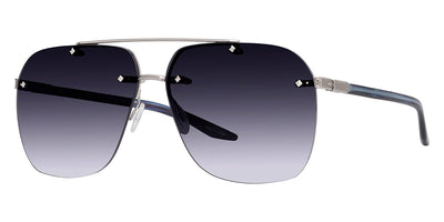 Barton Perreira® Daniel BPR SU Daniel 6506 64 - Silver/Matte Midnight / Graphite Blue Gradient AR Sunglasses