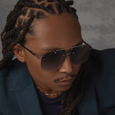 Barton Perreira® Daniel BPR SU Daniel 6503 64 - Gold/Loden Tortoise / Laurel Gradient AR Sunglasses