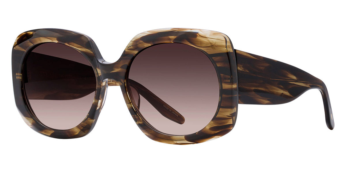 Barton Perreira® Delia BPR SU Delia 5702 53 - Sulcata Tortoise / Smokey Topaz AR Sunglasses