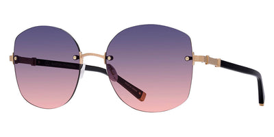 Barton Perreira® Gloria BPR SU Gloria 5801 58 - Black/Gold / Dusk Sunset Gradient AR Sunglasses
