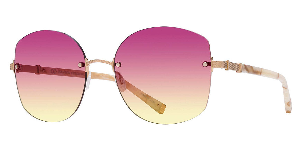 Barton Perreira® Gloria BPR SU Gloria 5803 58 - Tusk/Gold / Sun Kissed Gradient AR Sunglasses