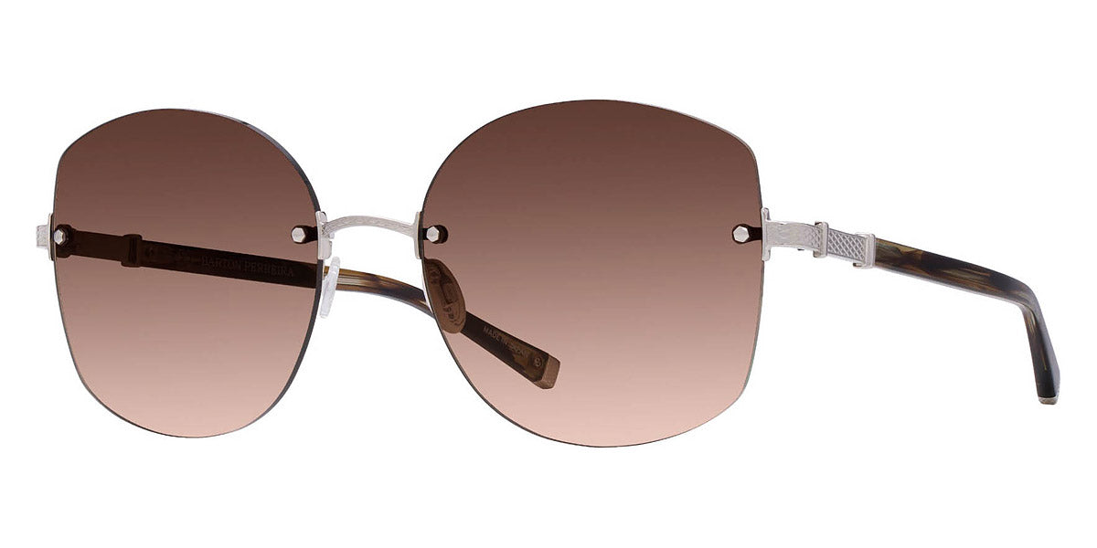 Barton Perreira® Gloria BPR SU Gloria 5805 58 - Sulcata Tortoise/Silver / Whiskey Gradient AR Sunglasses