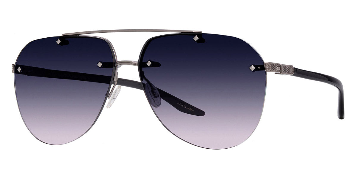 Barton Perreira® Jean BPR SU Jean 6401 63 - Gun Metal/Black / Arctic Gray Gradient AR Sunglasses