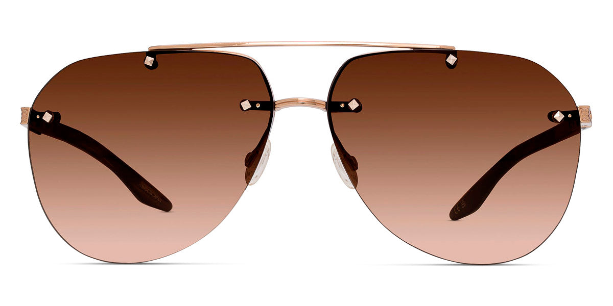 Barton Perreira® Jean BPR SU Jean 6403 63 - Gold/Sulcata Tortoise / Whiskey Gradient AR Sunglasses