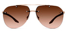 Barton Perreira® Jean BPR SU Jean 6403 63 - Gold/Sulcata Tortoise / Whiskey Gradient AR Sunglasses