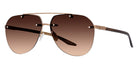 Barton Perreira® Jean BPR SU Jean 6403 63 - Gold/Sulcata Tortoise / Whiskey Gradient AR Sunglasses