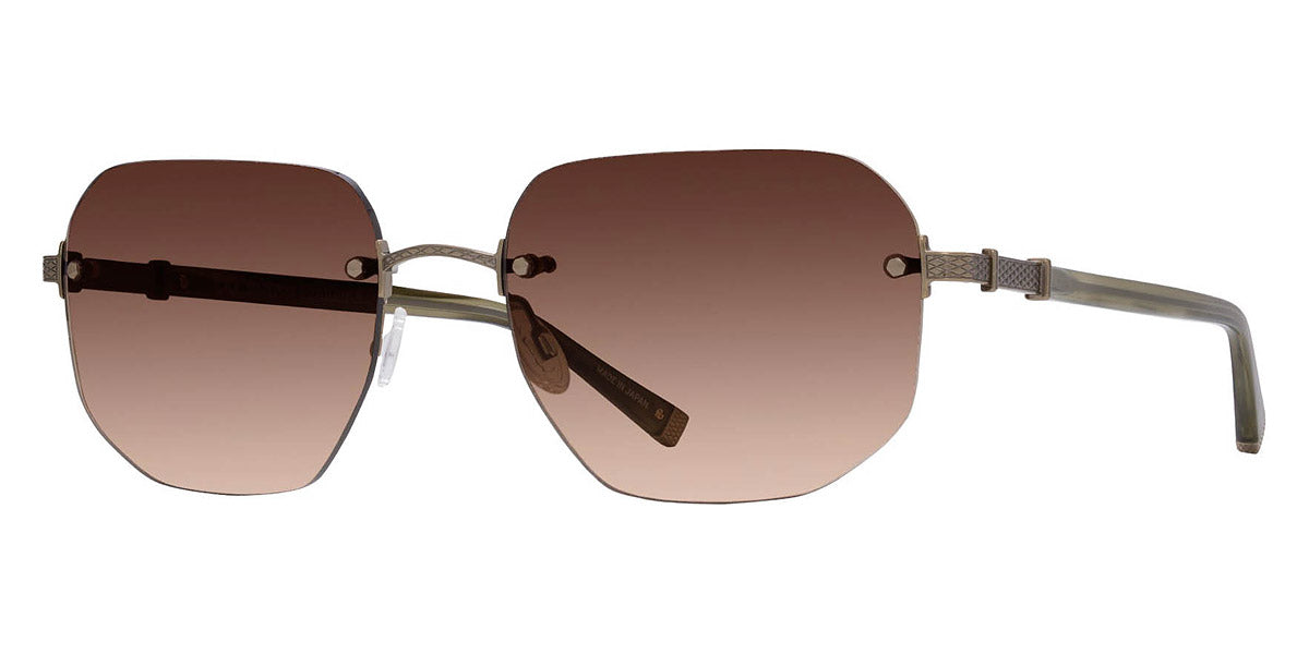 Barton Perreira® Quinn BPR SU Quinn 5802 58 - Rebel Salute/Antique Gold / Whiskey Gradient AR Sunglasses