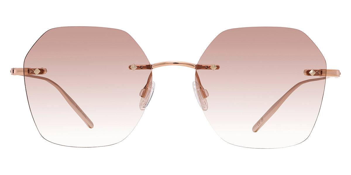 Barton Perreira® Rhonda BPR SU Rhonda RHON5202K 52 - Rose Gold / Chai (AR) Sunglasses