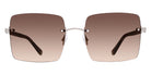 Barton Perreira® Roxanne BPR SU Roxanne 5905 59 - Sulcata Tortoise/Silver / Whiskey Gradient AR Sunglasses