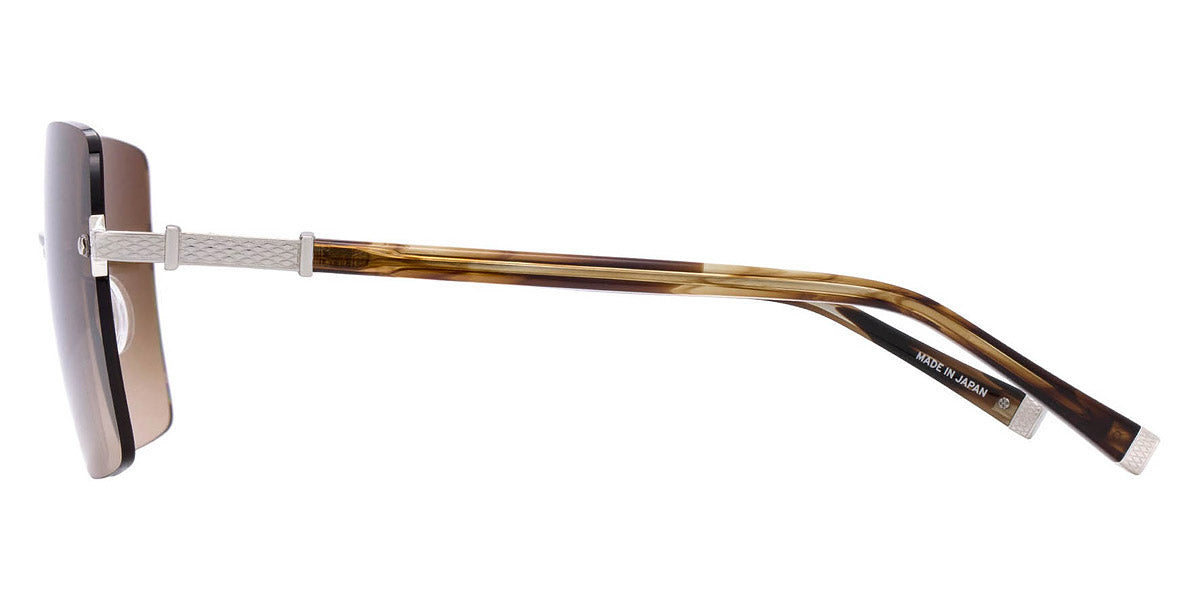 Barton Perreira® Roxanne BPR SU Roxanne 5905 59 - Sulcata Tortoise/Silver / Whiskey Gradient AR Sunglasses