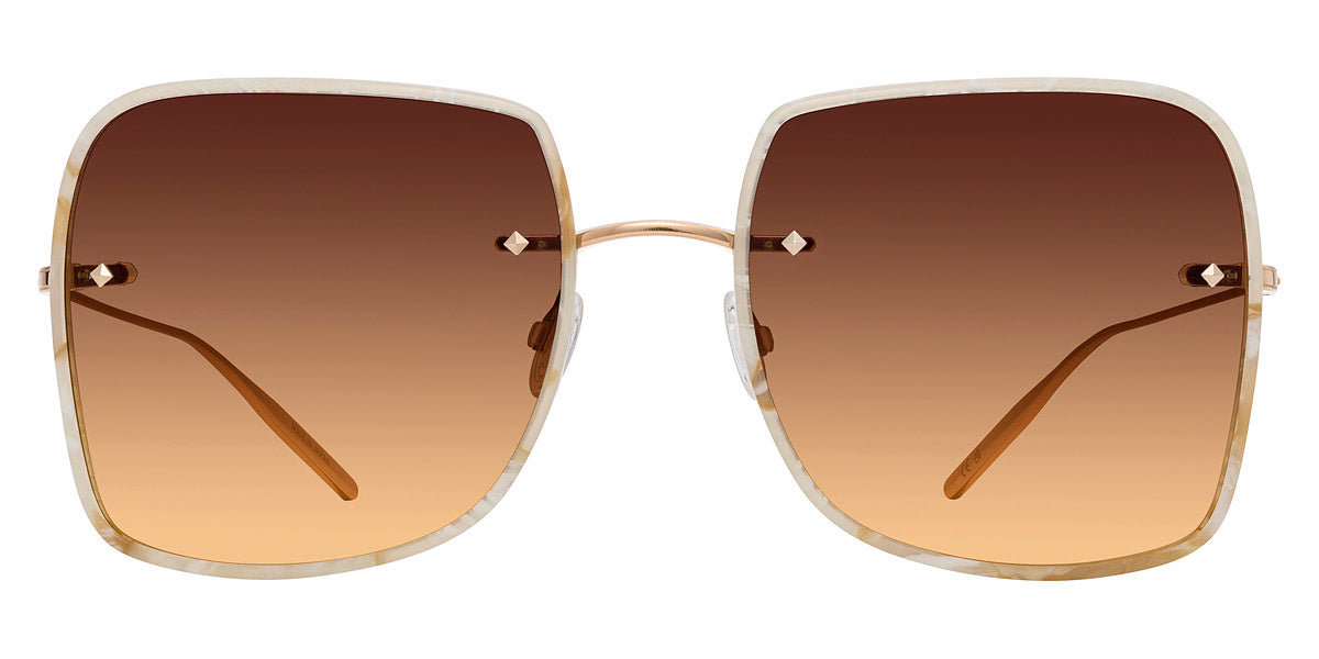Barton Perreira® Sharona Thinsert BPR SU Sharona Thinsert SHAR5803K 58 - Gold / Tusk / Mahogany Gradient (AR) Sunglasses