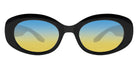Barton Perreira® Caro Sun BR Caro Sun Black / Aqua Sol (AR) 51 Sunglasses - Black / Aqua Sol (AR)