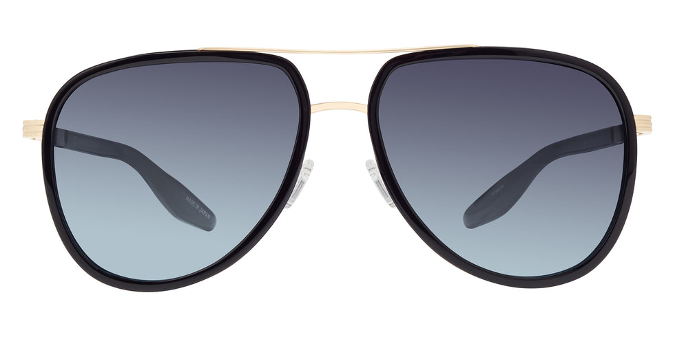 Barton Perreira® Cani BRP CANI5801K - Black/Gold/Steel Blue (AR) Sunglasses