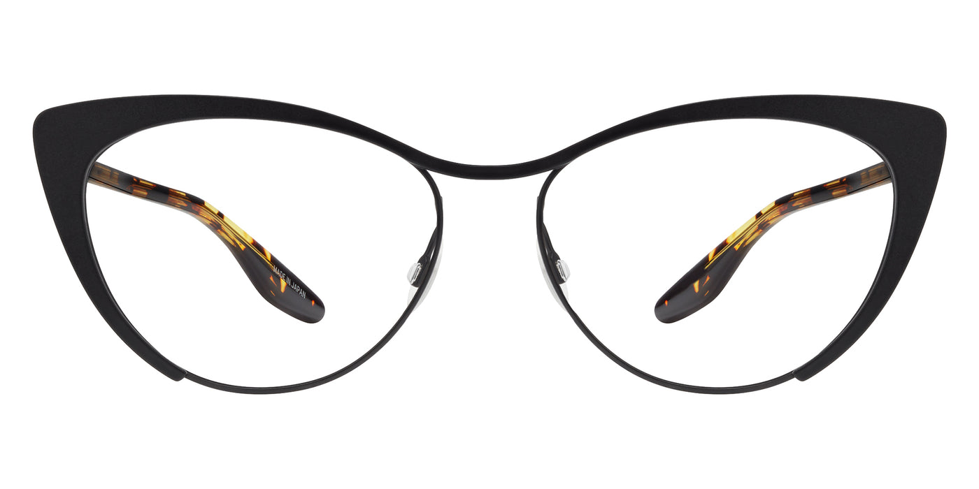 Barton Perreira® Cheeky BRP CHEE5405K - Black Satin/Heroine Chic/Demo Eyeglasses