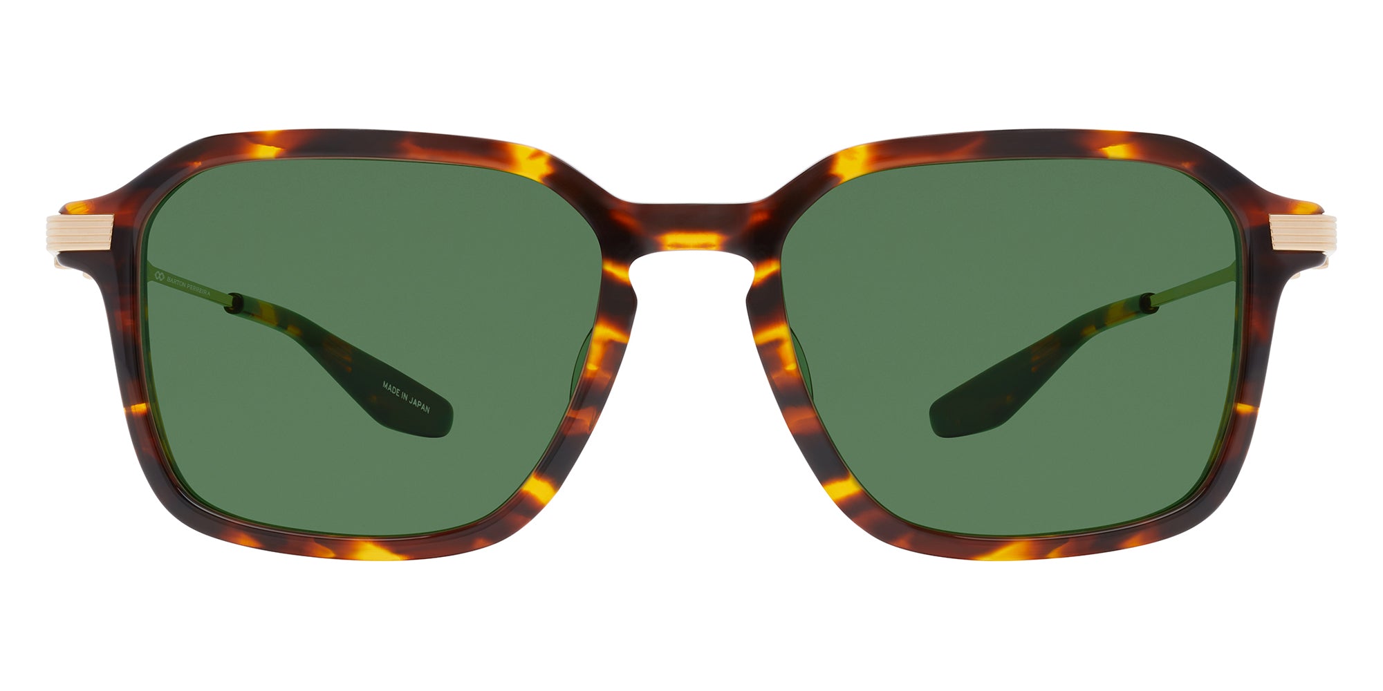 Barton Perreira® Delon BRP DELO5402K - Classic Tortoise/Gold/Bottle Green (AR) Sunglasses