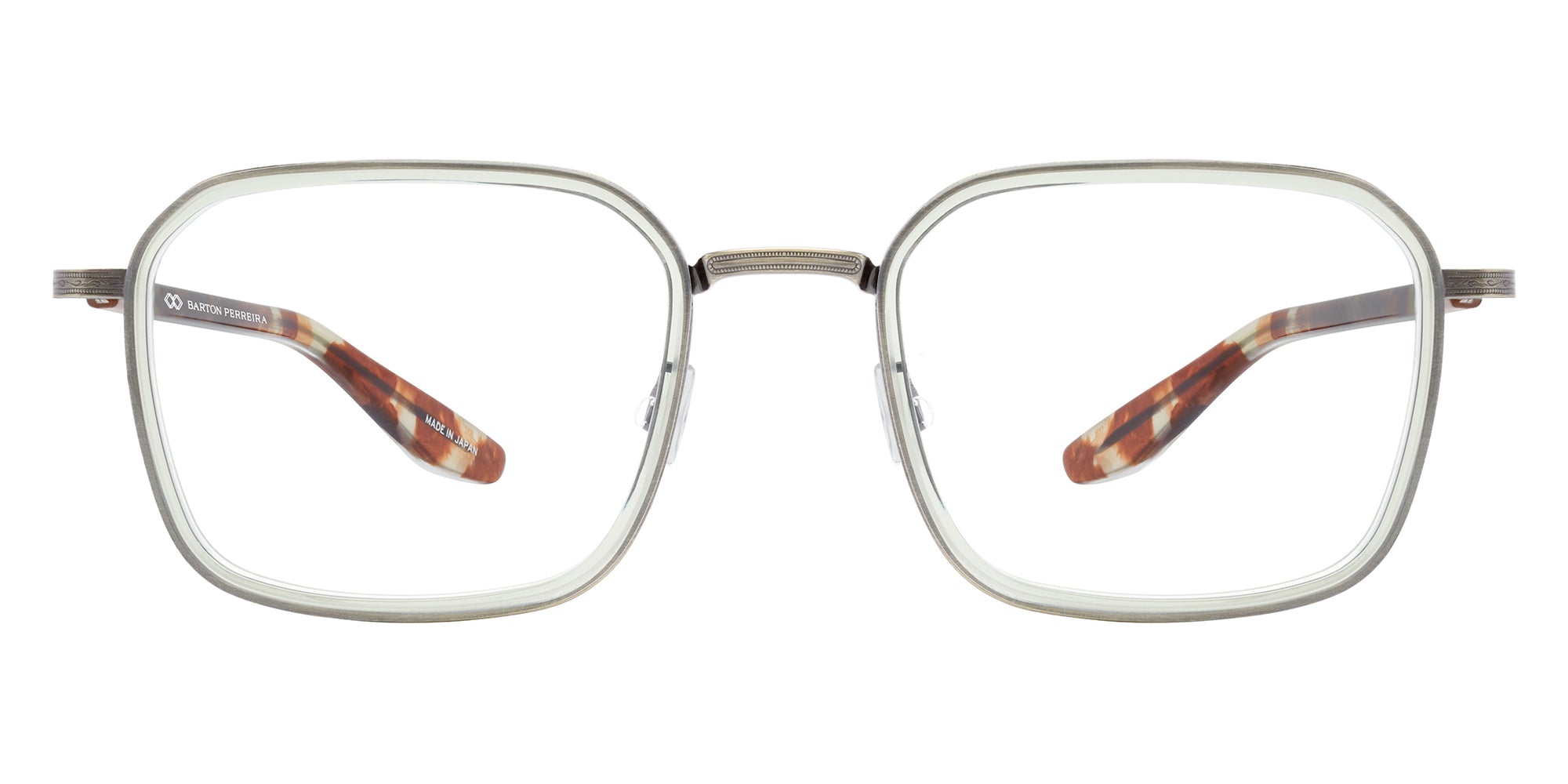 Barton Perreira® Euclid BRP EUCLAF5302K - Absinthe/Clear/Chestnut/Antique Gold/Demo Eyeglasses