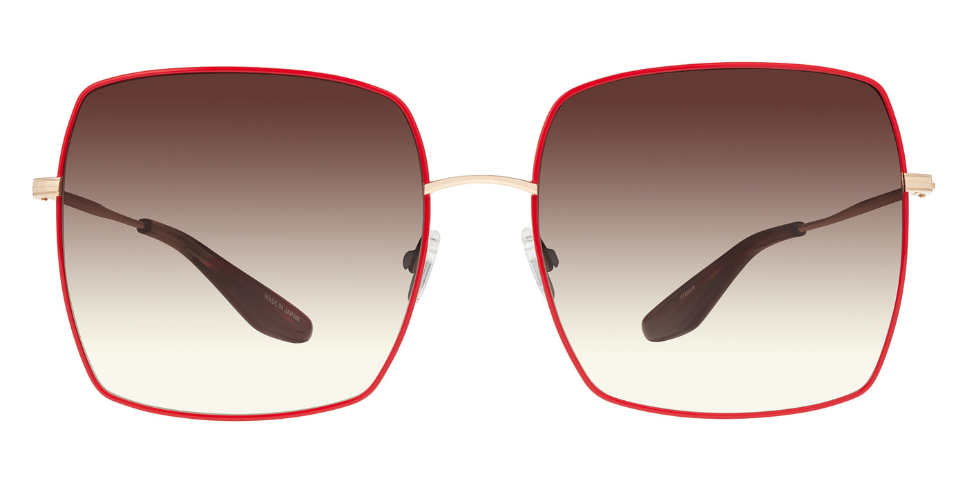 Barton Perreira® Folasade BRP FOLA6003K - Gold/Crimson Enamel/Smokey Topaz (AR) Sunglasses