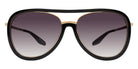 Barton Perreira® Fossett BRP FOSS5901K - Black/Gold/Smolder (AR) Sunglasses