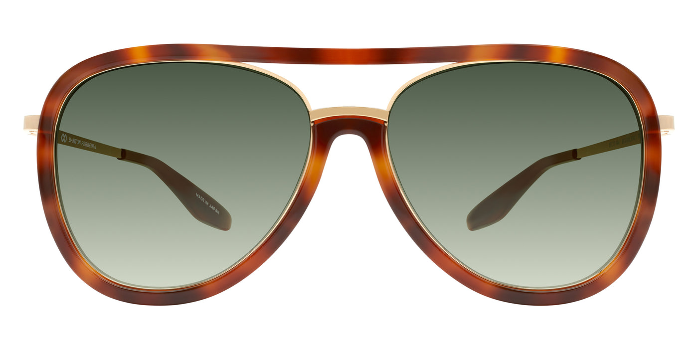 Barton Perreira® Fossett BRP FOSS5902K - Beachwood/Gold/Olive Gradient (AR) Sunglasses