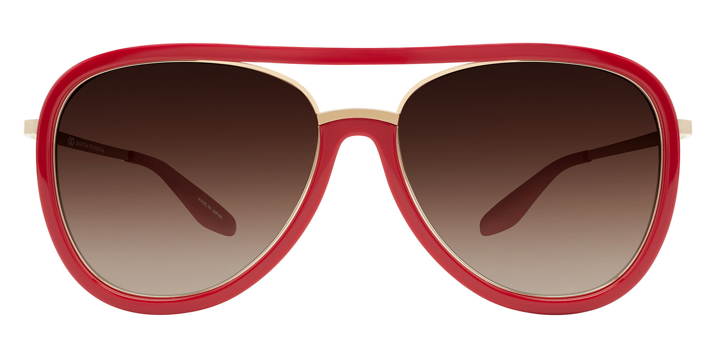 Barton Perreira® Fossett BRP FOSS5903K - Cardinal/Gold/Smokey Topaz (AR) Sunglasses