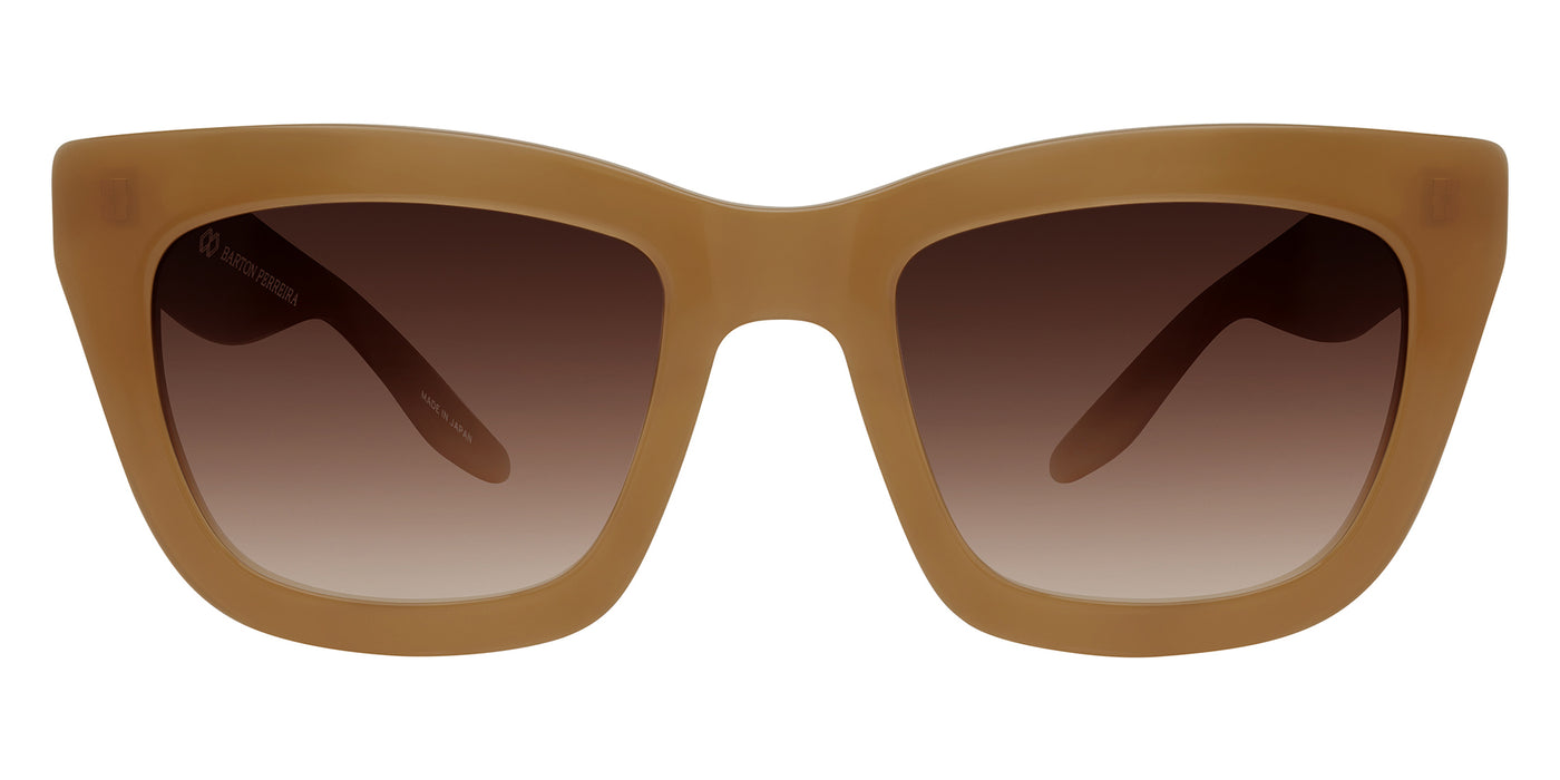 Barton Perreira® Kateri BRP KATE5203K - Camel/Smokey Topaz (AR) Sunglasses