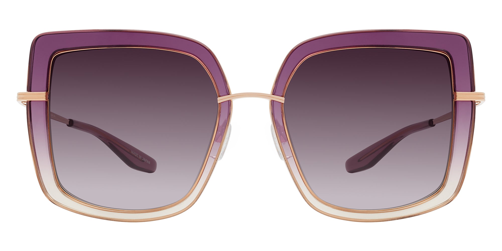 Barton Perreira® Margret BRP MARG5605K - Plum Ombre/Rose Gold/Cassis Gradient (AR) Sunglasses